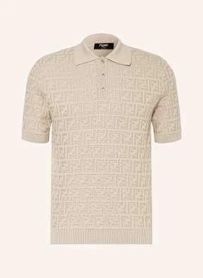 Fendi Koszulka Polo Z Dzianiny beige