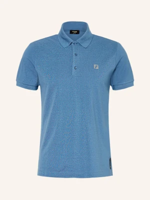Fendi Koszulka Polo Z Piki Regular Fit blau