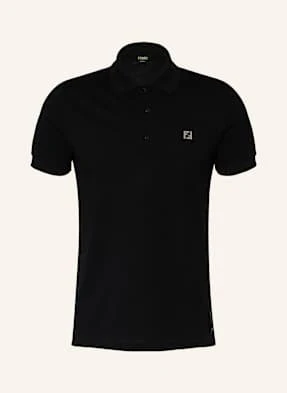 Fendi Koszulka Polo Z Piki Regular Fit schwarz