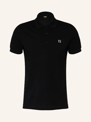Fendi Koszulka Polo Z Piki Regular Fit schwarz