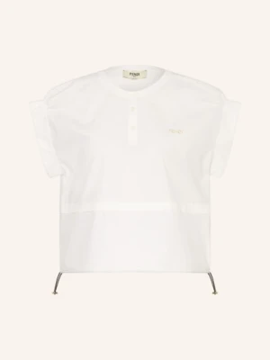 Fendi Koszulka Z Dekoltem W Serek weiss
