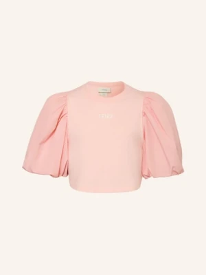 Fendi Koszulka Z Mieszanki Materiałów rosa