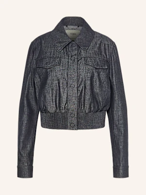 Fendi Krótka Kurtka Jeansowa blau