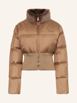 Fendi Kurtka Puchowa Z Odpinanym Kołnierzem beige