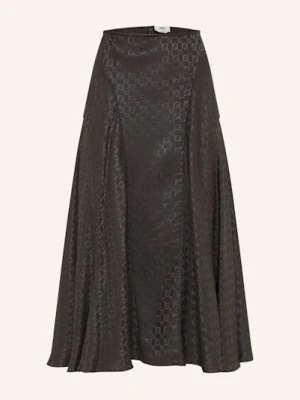 Fendi Spódnica Z Jedwabiu Gonna Chess braun