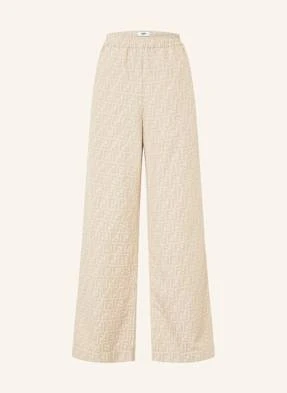 Fendi Spodnie Marlena Z Dodatkiem Lnu beige