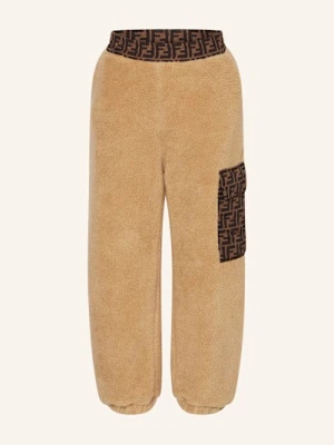 Fendi Spodnie Z Pluszowego Materiału beige