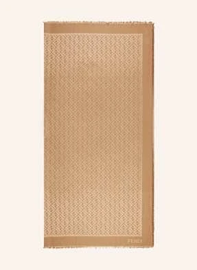 Fendi Szal Z Dodatkiem Jedwabiu beige