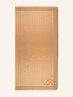 Fendi Szalik Z Jedwabiem beige