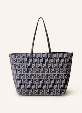 Fendi Torba Shopper Roll Large Z Saszetką blau