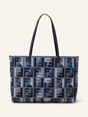Fendi Torba Shopper Roll Large Z Saszetką blau
