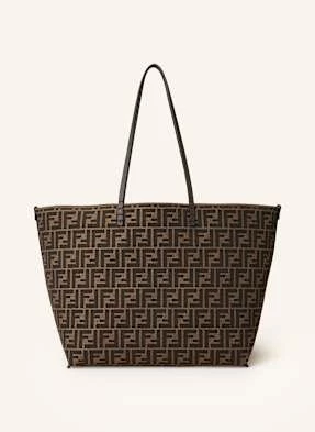 Fendi Torba Shopper Roll Large Z Saszetką braun