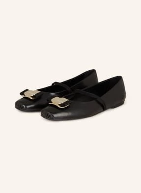 Ferragamo Baleriny Mary Jane Zina schwarz