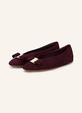Ferragamo Baleriny Vanna rot