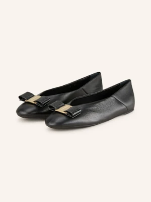 Ferragamo Baleriny Vanna schwarz