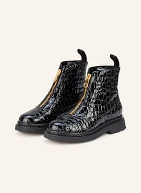 Ferragamo Botki Lakierowane schwarz