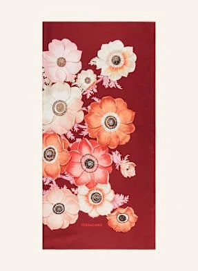 Ferragamo Chusta Jedwabna Anemoni rot
