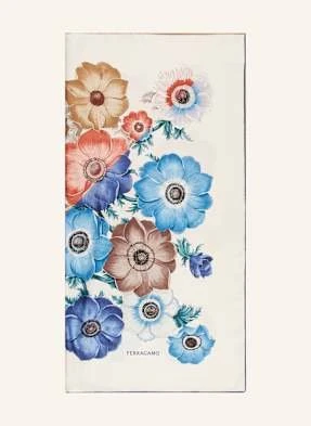 Ferragamo Chusta Jedwabna Anemoni weiss
