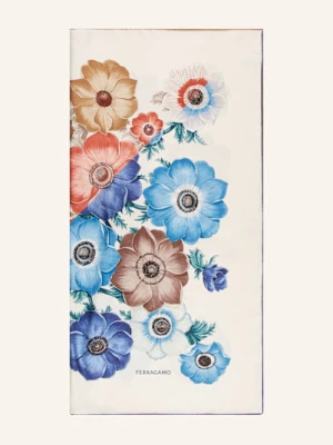 Ferragamo Chusta Jedwabna Anemoni weiss