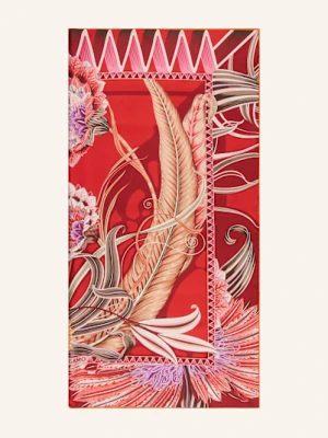 Ferragamo Chusta Jedwabna Giadafly rot