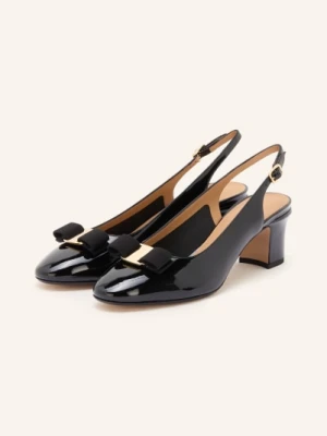 Ferragamo Czółenka Na Rzemieniu New Vara schwarz