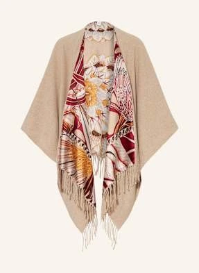 Ferragamo Dwustronna Peleryna Z Kaszmiru beige