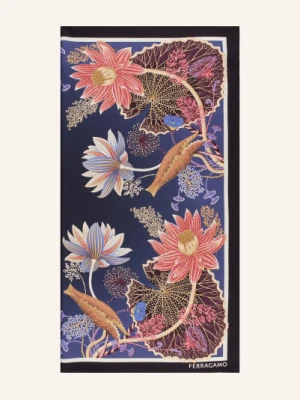 Ferragamo Jedwabna Chusta blau