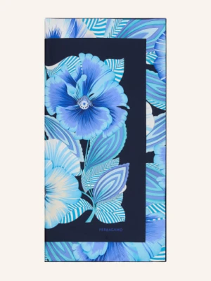 Ferragamo Jedwabna Chusta blau