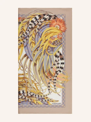 Ferragamo Jedwabna Chusta weiss