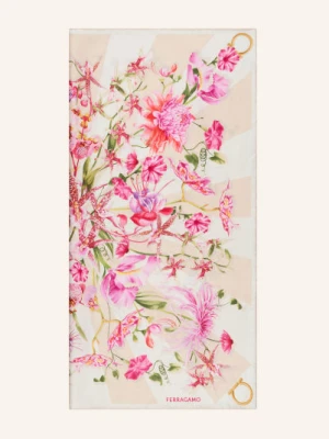 Ferragamo Jedwabna Chusta weiss