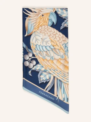Ferragamo Jedwabny Szal blau