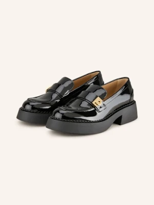 Ferragamo Lakierowane Loafersy Caminia schwarz