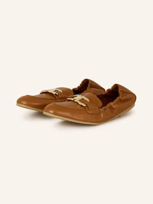 Ferragamo Lakierowane Loafersy Jodie braun