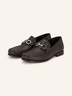 Ferragamo Loafersy Avril braun