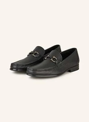 Ferragamo Loafersy Grandioso schwarz