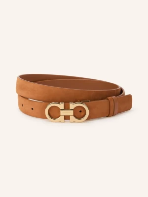Ferragamo Pasek Skórzany braun brązowy