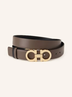 Ferragamo Pasek Skórzany Donna, Dwustronny grau