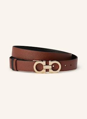 Ferragamo Pasek Skórzany Dwustronny braun