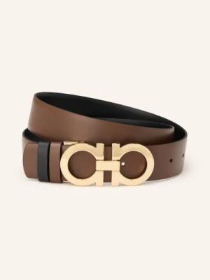Ferragamo Pasek Skórzany Dwustronny braun