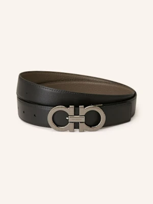 Ferragamo Pasek Skórzany Dwustronny schwarz