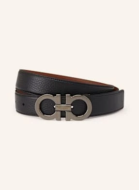 Ferragamo Pasek Skórzany Dwustronny schwarz
