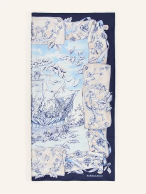 Ferragamo Szalik Jedwabny blau