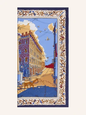 Ferragamo Szalik Jedwabny blau