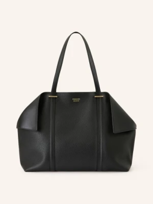 Ferragamo Torba Na Zakupy The Scarf Grainy schwarz