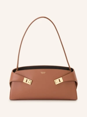 Ferragamo Torebka Na Ramię Hug East West braun