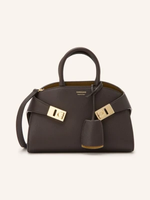 Ferragamo Torebka Na Ramię Hug Grainy braun