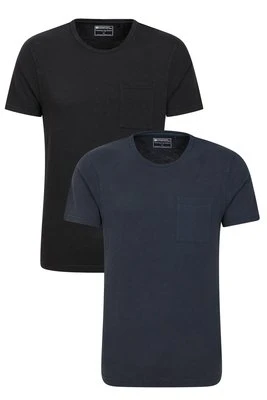 Fescue męska koszulka z kieszeniami 2-Pack - Black Mountain Warehouse