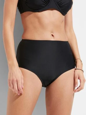 Zdjęcie produktu Figi bikini shape, high waist, lekki stopień modelowania sylwetki BonPrix czarny