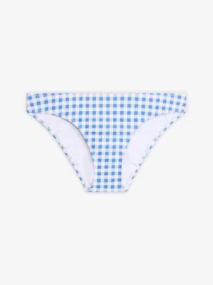 Figi bikini w kratkę BonPrix biały