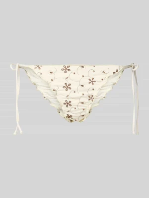 Figi bikini z kwiatowym haftem na całej powierzchni model 'MIAMI' MC2 Saint Barth